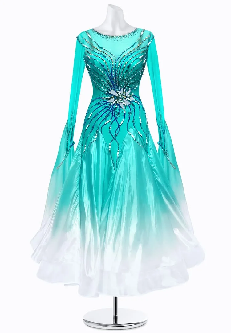 Ballroom competition dress, A25B-046, garment photograph