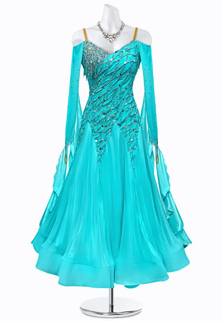 Ballroom competition dress, A25B-057, garment photograph