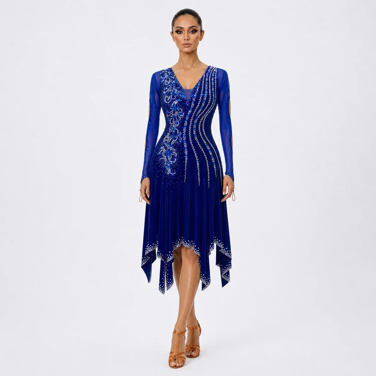 Latin competition dress, A25-025-1, garment photograph