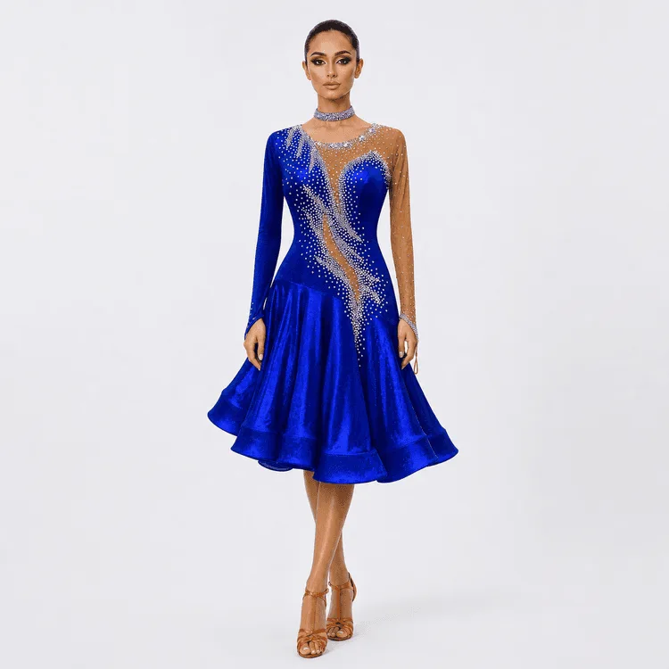 Latin competition dress, A25-033-1, garment photograph