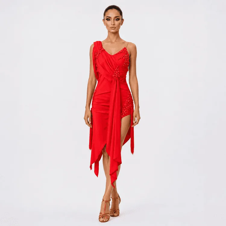Latin competition dress, A25-042-1, garment photograph